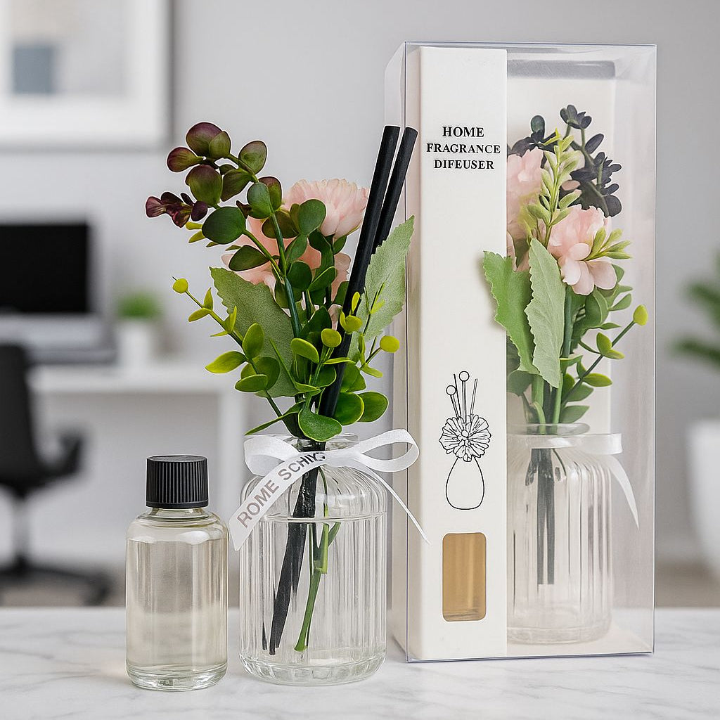 Elegant Reed Diffuser with Flower Sticks